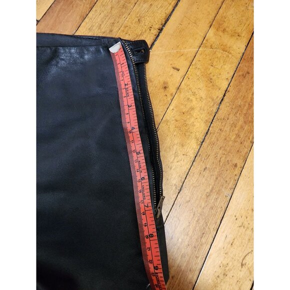 Ralph Lauren Genuine Leather Boot Cut Pants Vtg 90s Y2K RRL Fall Fashion Moto - Picture 14 of 16